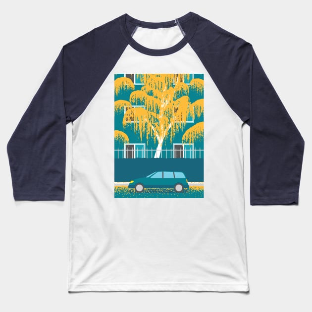 Golden Willows Baseball T-Shirt by Nathan Watkins Design